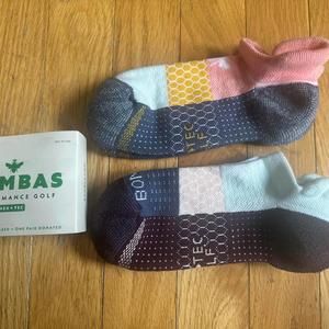 NWT BOMBAS Women's Golf Ankle Socks (2 Pair) Size Small SM S US 4 - 7.5 Multi